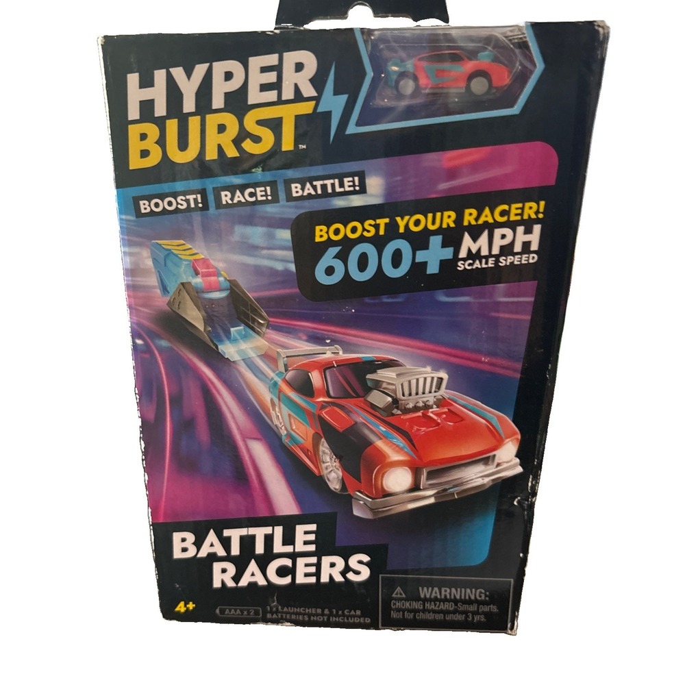 Goliath Hyper Burst Battle Racers Orange Car & Launcher 600+ MPH New